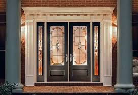 Therma Tru Classic Craft Canvas Collection Doors Painted Homestead Brown With Cambridge Decorative Glass Modern Front Doors Porte Ingresso Ingresso
