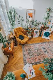 Art And Plants With Boho Style Boho Style Living Rooms Aesthetic Room Decor Boho Living Room