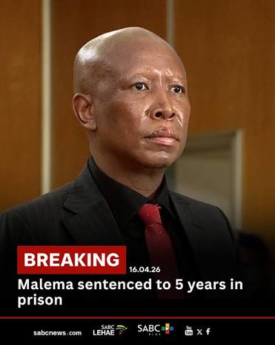 Julius Malema judgement: Count 1- 5 years Count 2- 2 years Count 3- R20 000  / 6 months imprisonment Count 4- R20 000 / 6 month imprisonment Count 5-  R20 000 / 6 months imprisonment The sentences to run concurrently
