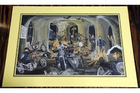 He is known for his use of strong light and dynamic shadow in daylight, and interior settings. The David Mann Roth Studios El Forastero New Years Party Painting Outlaw Archive