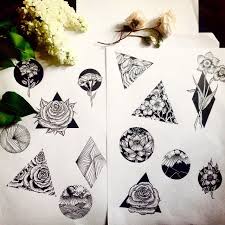 Geometric Drawing Sketch Tattoo On Instagram White Flower Tattoos Tattoos Geometric Drawing