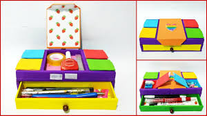 Ide Kreatif Kardus Bekas Cara Membuat Tempat Pensil Dari Kardus Bekas Pencil Box Craft Idea Youtube