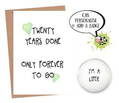 You have spent countless hours of fun time with him. 20th Year Anniversary Card Personalised Wedding Anniversary Funn7 Anniversary Funny Love Anniversary Quotes Anniversary Quotes For Him