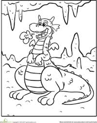 Cute Dragon Worksheet Education Com Dragon Coloring Page Coloring Pages Preschool Coloring Pages