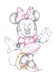 Minnie Mouse Disney Cartoon Colour Pencil Drawing Drawing By Steven Davis I am trying a new blending technic for colored pencil.