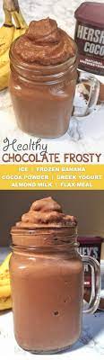 This is a recipe i found on mealsandmovesblog.com and a great low carb, low cal, high protein shake with a thick consistency similar to a wendy's frosty. Healthy Chocolate Frosty Recipe Better Than Wendy S