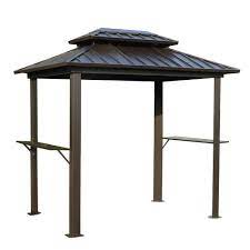 Backyard creations gazebobest backyard creations patio furniture colors, give your home with our barbecue it is with crank cross base for your about the warm nights with millions of patio furniture. Backyard Creations Concord Steel Roof Grill Gazebo At Menards