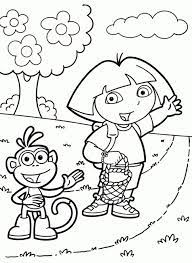 Keep a cat and pumpkin company on a magical night. Dora And Boots Go Picnic Coloring Page Free Printable Coloring Pages For Kids