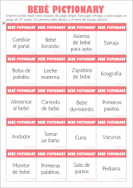 Tendrás un máximo de 99 segundos para dibujar una palabra y conseguir que los demás la adivinen. Bebe Pictionary Juegos Para Baby Shower Para Imprimir Juegos De Baby Shower