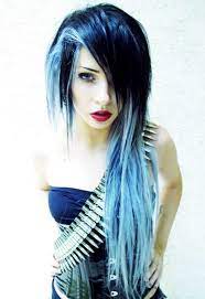 Light Blue Mixed With Dark Blue Hair If Love To Have Different Colors In My Hair Hair Styles Scene Hair Blue Hair