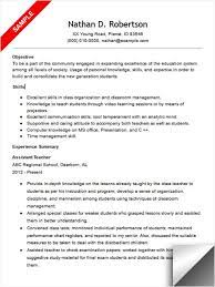 Teacher Assistant Resume Sample Myjobsearch Com