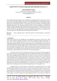 Pdf Using Poetry To Teach Language And Grammar In Isizulu L1 Menzi Thango Academia Edu