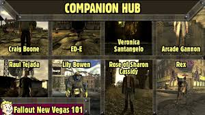 Some of you may have used our massive fallout 3 walkthrough, in which case i welcome you Fallout New Vegas 101 Companion Hub Youtube
