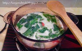 Bila Aku Berkarya Resepi Sayur Sawi Masak Lemak Santan Confinement Food Malaysian Food Vegetarian Recipes