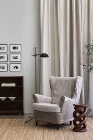 Bemz Cover In Pebble Zaragoza Velvet For Ikea Strandmon Sophisticated Living Rooms Ikea Strandmon Velvet Wingback Armchair