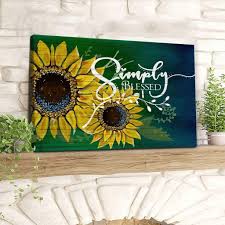 This business listing is provided by Blessed Wall Art Simply Blessed Sunflower Christian Wall Art Canvas Christ Follower Life