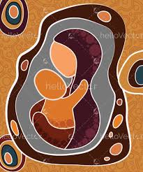 Aboriginal Art Vector Painting Mother And Child Concept Download Graphics Vectors Aboriginal Art Symbols Aboriginal Art Art