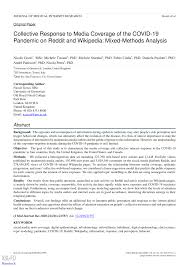 How to outline a novel: Pdf Collective Response To The Media Coverage Of Covid 19 Pandemic On Reddit And Wikipedia