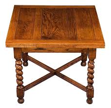 English Oak Antique Barley Twist Draw Leaf Pub Table Dining Game Barley Twist Furniture Antique Pub Table Antique Barley Twist