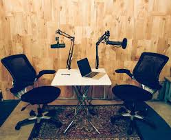 Pin By Justin Love On Media Room Work Desk Decor Podcast Studio Eames Lounge Chair