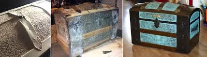I received three old travel trunks after my grandmother passed away, and even before i took them home i had an idea in mind. Antique Trunks Refinished By Our Customers