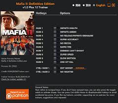 Mafia Ii Definitive Edition Trainer Infinite Health Ammo Mafia Ammo Gift Card Generator
