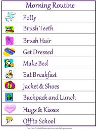 after school routine visual schedule free back to morning