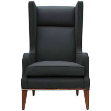 Contemporary Alae Wing Chair In Charcoal Melton Wool With Walnut Legs In 2020 Wing Chair Upholstery Chair Wing Chair