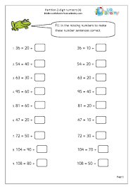 partition 2 digit numbers 4 number and place value by urbrainy com