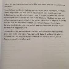 Ein kernsatz ist ein einzelner satz. Deutsch Interpretation Zum Erlkonig Goethe Ballade