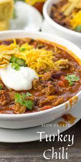 Crock Pot Turkey Chili Simply Made Recipes Recipe Slow Cooker Turkey Chili Turkey Chili Recipe Crockpot Slow Cooker Turkey