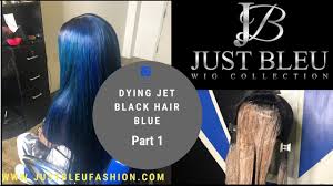 I wanted to see if this would work or hair that's already d. Watch Me Struggle To Dye Jet Black Bundles Indigo Blue Part 1 Water Color Just Bleu Wigs Youtube