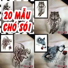 Xăm sói mini ở ngực đẹp. Hinh XÄƒm Dan Cho Soi Cac Loáº¡i 21x15 Cm Shopee Viá»‡t Nam