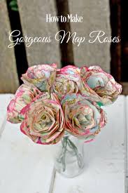 How To Make Simple But Beautiful Map Roses Crafts Map Crafts Homemade Valentines Gift