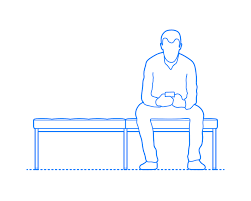 Person sitting on bench reference. Florence Knoll Three Seater Bench Dimensions Drawings Dimensions Com