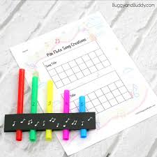 Homemade Pan Flutes For Kids With Free Printable Recording Sheet Buggy And Buddy Pan Flute Stem Science Activities Diy Musical Instruments