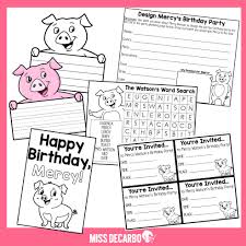 Print word coloring pages for free and color our word coloring! A Mercy Watson Classroom Birthday Party Miss Decarbo