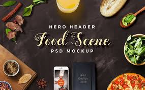 Hero Header Scene Mockup Templates Freebies Fribly Mockup Mockup Psd Mockup Templates