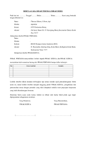 Contoh Surat Berita Acara Serah Terima Dokumen Contoh Seputar Surat