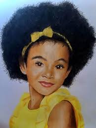 Love her hair 🥰 Coloured pencils 🖍