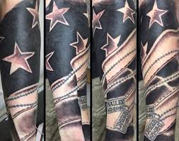 Sometimes simply stars as used, covering a field in the background of a larger tattoo, or encircling a smaller one. 120 American Flag Tattoos For Men 2021 Us Patriotic Designs