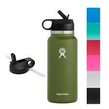 Hydro Flask 32oz Water Bottle Stainless Steel Vacuum Insulated With Straw Lid Olive New Walmart Com Stainless Water Bottle Stainless Steel Water Bottle Flask