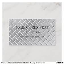 Black Aluminum Diamond Plate Brushed Aluminum Diamond Plate Metal Business Card Zazzle Com Metal Business Cards Diamond Plate Brushed Aluminum