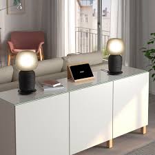 Symfonisk Candeeiro Mesa C Coluna Wi Fi Preto Ikea Wifi Speakers Ikea Table Lamp