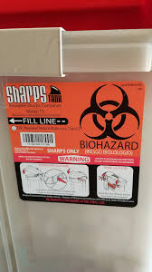 I used some electrical tape i had lying around, i taped the main part of the bottle, but left a part for the label. Biohazard Sharps Container Low Cognitive Effort Biohazard Reusable Sharp