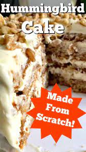 The Famous Hummingbird Cake A Very Popular Soft And Moist Cake With Pecans Bananas Pineapples And Hummingbird Cake Recipes Hummingbird Cake Delicious Cream
