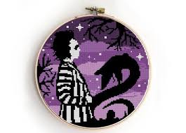 This cross stitch pattern is apart of the stained glass disney series by mandie manzano. Halloween Character Counted Cross Stitch Pattern Movie Fantastic Love Cartoon Art Silhouette Cross Stitch Pattern Digital Format Pdf Cross Stitch Patterns Cross Stitch Stitch Patterns
