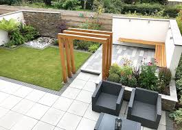 The New Build Garden With Multiple Relaxation Areas And Feature Water Wall New Build Garden Ideas English Garden Design Patio Pavers Design