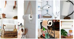 Multipurpose hanger, utility bath tissue holder has the appropriate size for daily paper roll, can also be used as a hand towel, dish towel holder. 10 Fun Diy Paper Towel Holders For Your Kitchen Top Dreamer