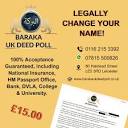 Baraka UK Deed Poll, Leicester | Legal Services - Yell
